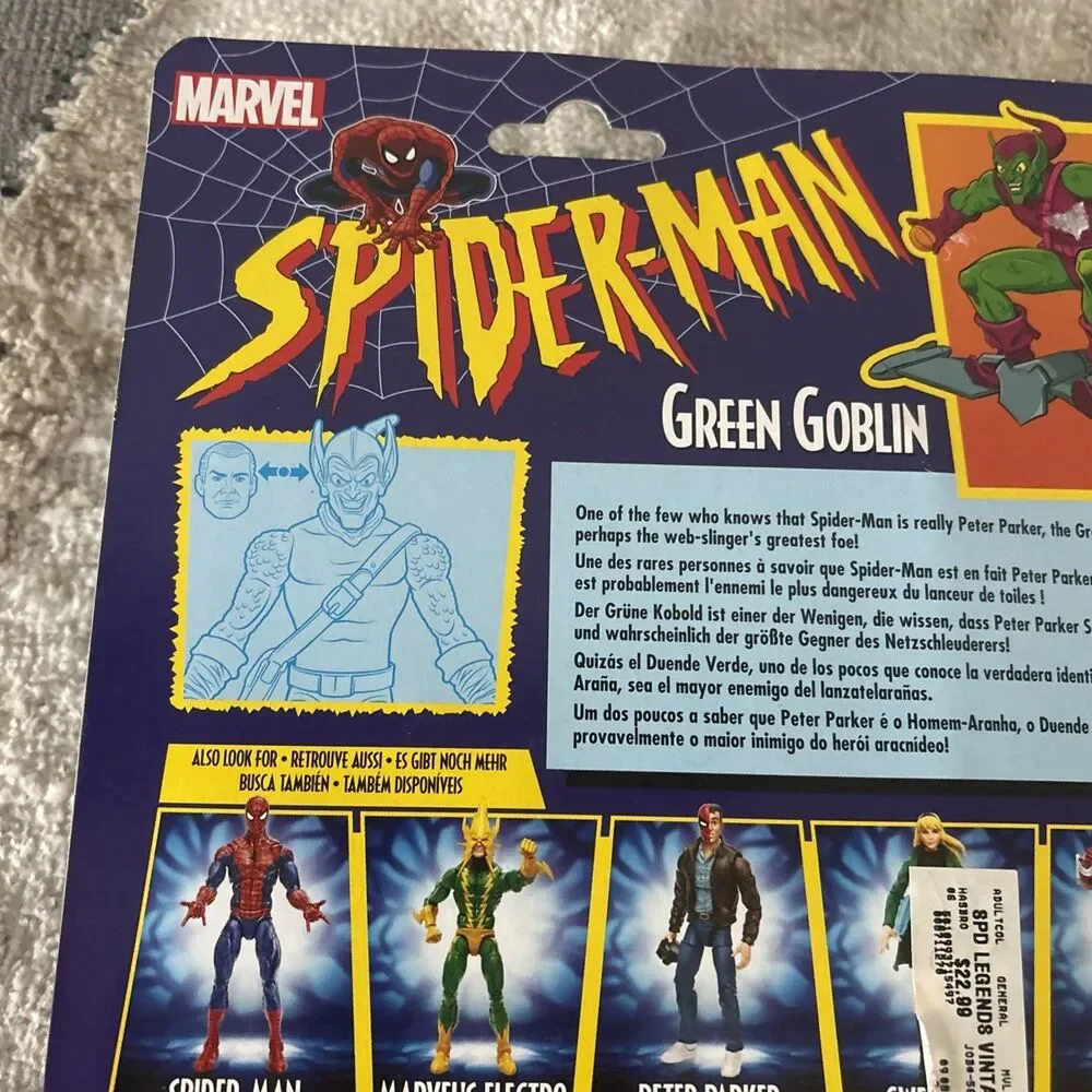 Spider-Man Retro Marvel Legends Green Goblin 6-Inch Action Figure MINT